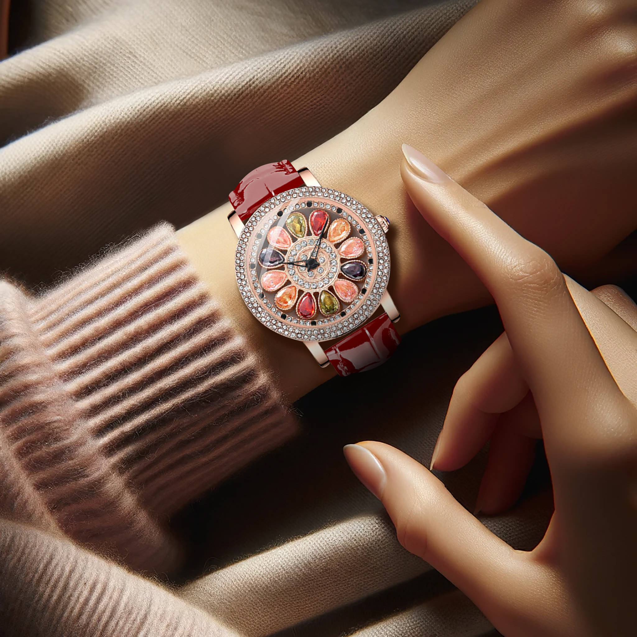 New Spinning Fresh and Beautif - Jewels In Quartz Watches のレビューと価格