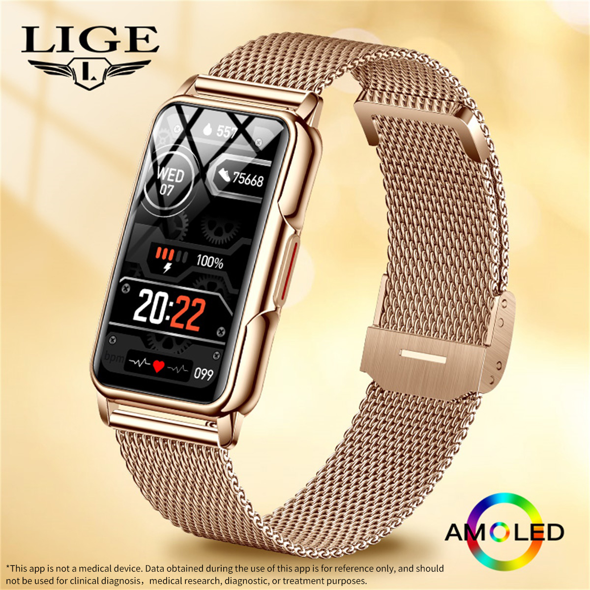 LIGE Smart Watch Men Women Fit - Jewelry Bracelet Watches のレビューと価格