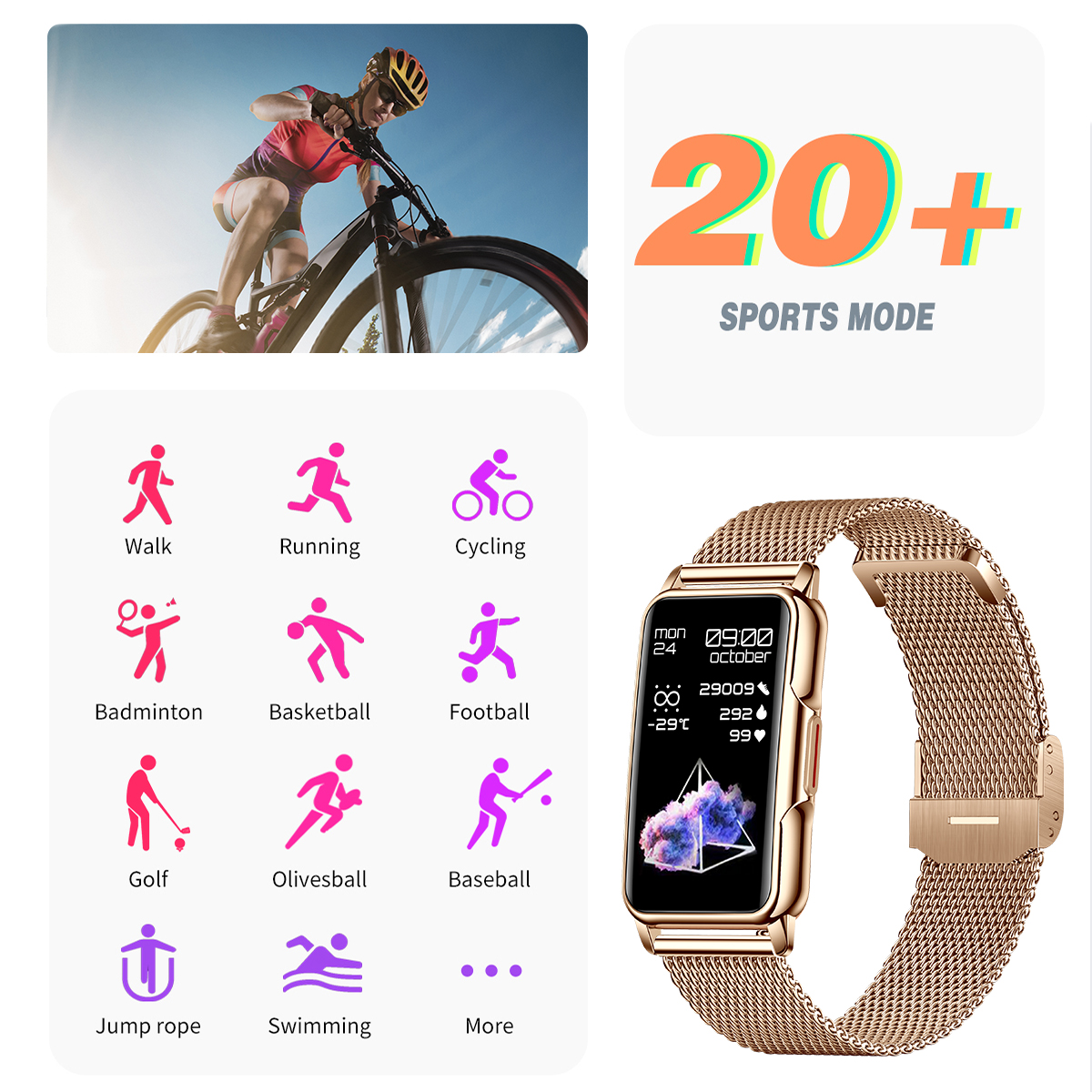 LIGE Smart Watch Men Women Fit - Jewelry Bracelet Watches のレビューと価格