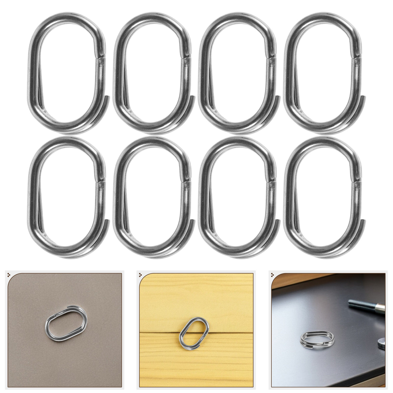 100Pcs Oval Stainless Steel Sp - Jewelry Repair & Watches Photos のレビューと価格