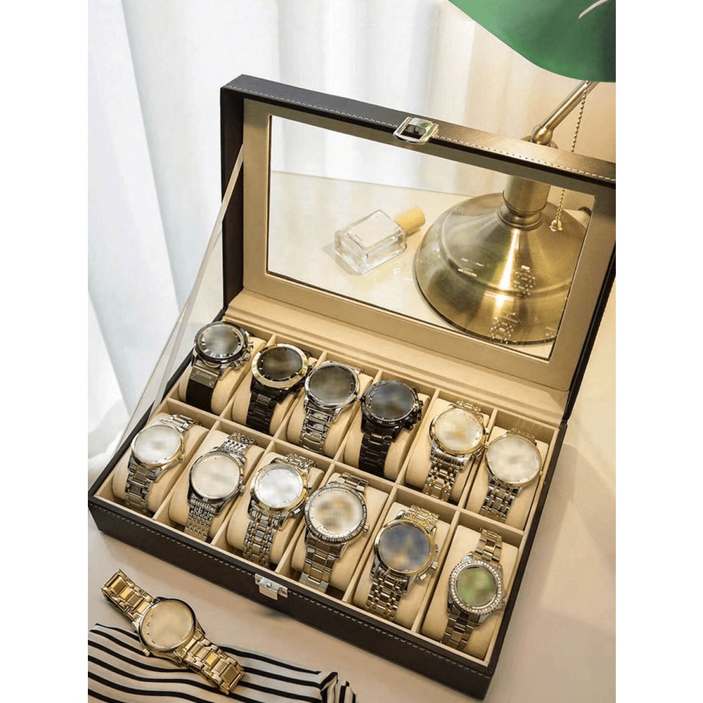 1pc Big Capacity Leather Watch - Jewelry Watches For Men のレビューと価格